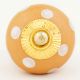 Mustard Polka Dot Ceramic Dresser Knob