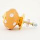 Mustard Polka Dot Ceramic Dresser Knob