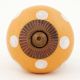 Mustard Polka Dot Ceramic Dresser Knob