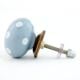 Grey White Polka Dot Cabinet Knob