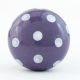 Purple White Polka Dotted Drawer Knob