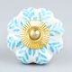 Turquoise Leaf Medium Knob