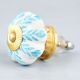 Turquoise Leaf Medium Knob