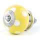 Yellow Dotted Small Ceramic Cabinet Knobs