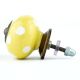 Yellow Dotted Small Ceramic Cabinet Knobs