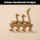 Vintage Brass Key Holder for 4 keys Wall Decor 3 Ducks Design