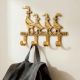 Brass Mother and Baby Geese Wall Hook Key Holder
