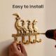 Brass Mother and Baby Geese Wall Hook Key Holder