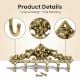 Brass Victorian Small Floral Arrrangement Six Wall Hook