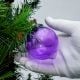 Purple Glass Round Christmas Ornaments