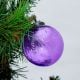 Purple Glass Round Christmas Ornaments