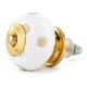 White Polka Dot Ceramic Knob 45