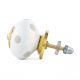 White Polka Dot Ceramic Knob 45