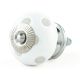 White Polka Dot Ceramic Knob 45