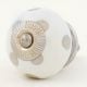 White Polka Dot Ceramic Knob 45