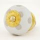 White Polka Dot Ceramic Knob 45
