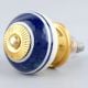 Navy Blue Striped Knob