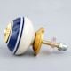 Navy Blue Striped Knob