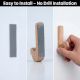 Natural Bird Shape Wooden Adheshive Wall Hook-Pack of 3