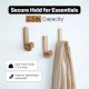 Natural Bird Shape Wooden Adheshive Wall Hook-Pack of 3