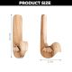 Natural Bird Shape Wooden Adheshive Wall Hook-Pack of 3