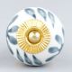 Grey Floral Leaf Knob (1)