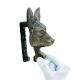 Antique Handmade Fox Head Iron Door Knocker