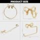 Elegant Brass Bathroom Hardware Set of 4 with Bow Design