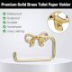 Elegant Brass Bow Toilet Paper Holder Wall Mounted Bathroom Accessory