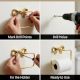 Elegant Brass Bow Toilet Paper Holder Wall Mounted Bathroom Accessory