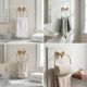 Premium Brass Bow Design Ring Hanger for Bathroom