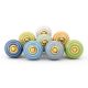 8 Pieces Multicolor Ceramic Striped Living Room Dresser Knobs