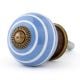 6 Pieces Ceramic Multicolor Striped Kitchen Cupboard Knobs