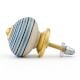 3 Pieces Ceramic Multicolor Striped Kitchen Cupboard Knobs