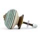 3 Pieces Ceramic Multicolor Striped Kitchen Cupboard Knobs