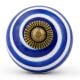 6 Pieces Handmade Ceramic Multicolor Striped Living Room Cupboard Knobs