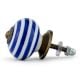 6 Pieces Handmade Ceramic Multicolor Striped Living Room Cupboard Knobs
