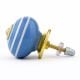 12 Pieces Colorful Striped Ceramic Kitchen Cabinet Knobs