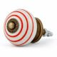 12 Pieces Handmade Striped Ceramic Kitchen Cabinet Knobs