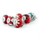6 Pieces Red Ceramic Round Living Room Cupboard Knobs