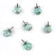 6 Pieces Sea Green Ceramic Round Living Room Cupboard Knobs