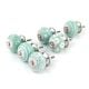 6 Pieces Sea Green Ceramic Round Living Room Cupboard Knobs