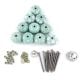 10 Pieces Sea Green Ceramic Round Living Room Cupboard Knobs
