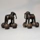 Pair of Brass Elephant Rolling Toy Figurines