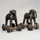 Pair of Brass Elephant Rolling Toy Figurines