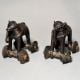 Pair of Brass Elephant Rolling Toy Figurines