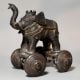 Vintage Brass Elephant Rolling Toy Decorative Figurine