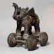 Vintage Brass Elephant Rolling Toy Decorative Figurine