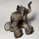 Vintage Brass Elephant Rolling Toy Decorative Figurine