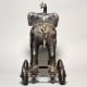 Decorative Brass Elephant on Wheels Folk Toy